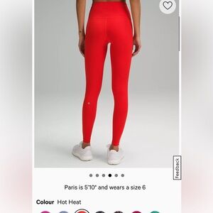 Red lululemon wonder under